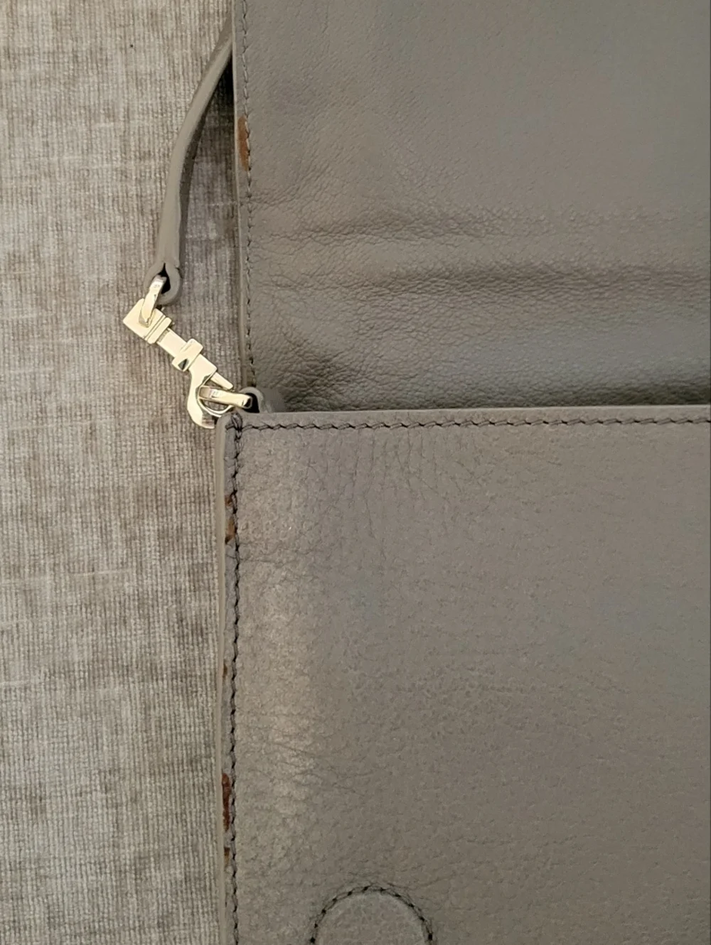 Tory Burch Gray Crossbody Leather Handbag